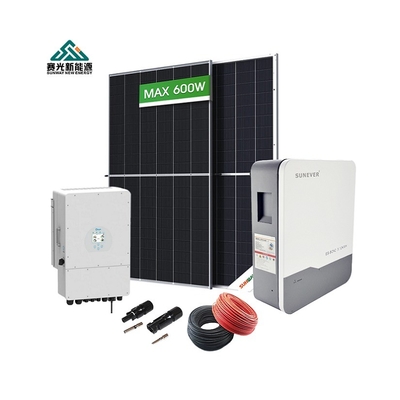 5kwハイブリッドグリッド 家庭用太陽光発電システム モノ結晶シリコン太陽光パネルキット