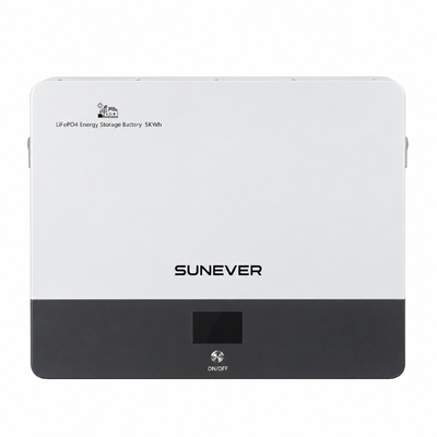 SUNEVER 5kWh 壁掛け式 LiFePO4 太陽光発電蓄電池 太陽光発電蓄電池システム用 51.2V 100Ah