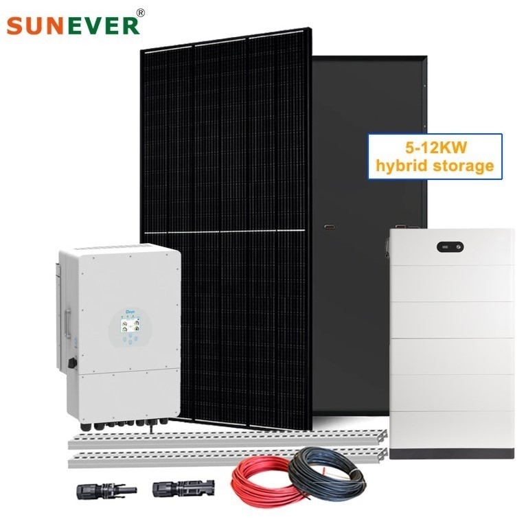 24h 作業時間 6kw 8kw 10kw ハイブリッド電池 家庭用 鉛酸太陽光発電システム