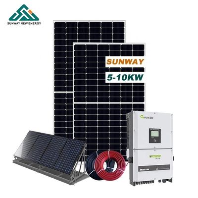 10kW 20kW ネットワーク上の太陽系 24時間の作業時間 モノクリスタルシリコン