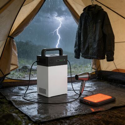 1004.8Wh ダブル充電太陽光発電システム 500W 携帯ESS