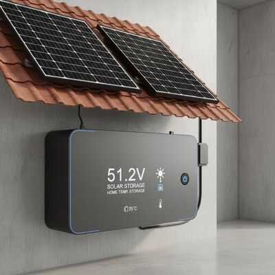 51.2v ソーラーストレージ バッテリー 家庭用温度ストレージ ソーラーパネル 住宅用太陽光発電システム用エネルギー貯蔵