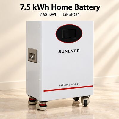 SUNEVER 7.68kWh 25.6V 300Ah LiFePO4 リチウムソーラーバッテリー ホームエネルギー貯蔵およびオフグリッドバックアップ電源用